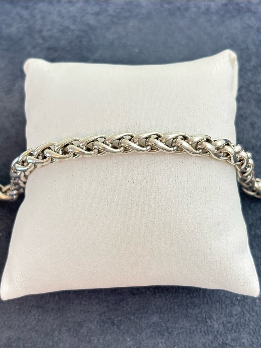 David Yurman 925 & 14k Gold 6mm Wheat Chain Bracelet 6.5-7" - Picture 4 of 9